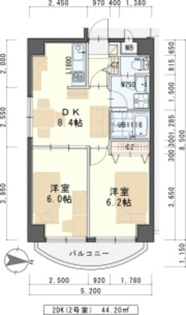 北四番丁駅 徒歩6分 7階の物件間取画像